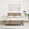 vidaXL Letto a molle Cappuccino 140 x 200 cm Pelle sintetica