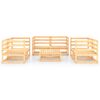 vidaXL Set Divani da Giardino 7 pz con Cuscini Legno Massello di Pino