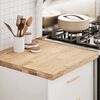 vidaXL Piano di Lavoro Cucina 60x63,5x4 cm Legno Massello Rovere