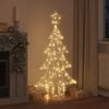 vidaXL Albero di Natale con 160 LED Bianco caldo 150 cm Acrilico
