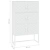 vidaXL Credenza Alta Bianca 80x35x135 cm in Acciaio