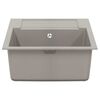 vidaXL Lavello Grigio 780 x 500 mm 80% Quarzo e 20% Resina