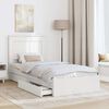 vidaXL Letto con Contenitore Bianco 75 x 190 cm Legno multistrato