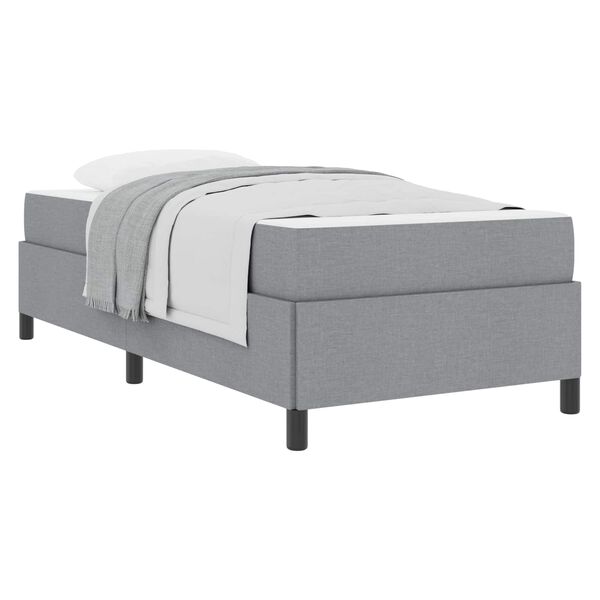 vidaXL Letto a molle Grigio chiaro 90 x 200 cm Tessuto