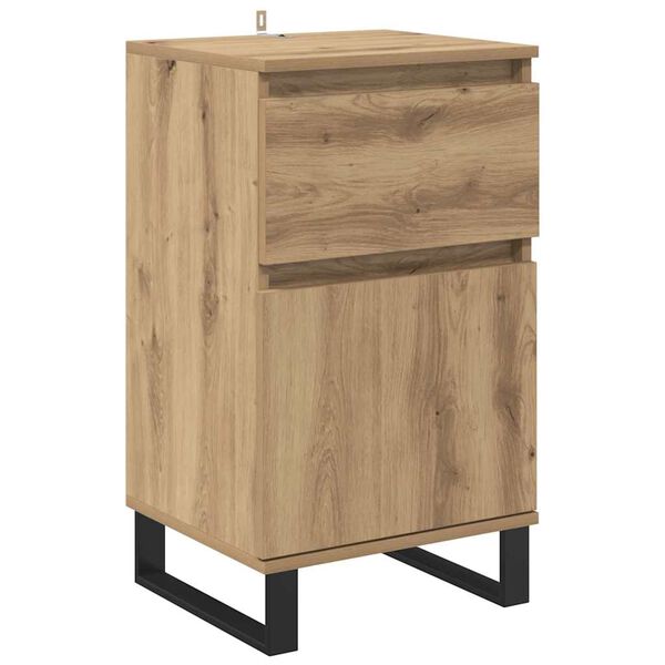vidaXL Credenza rovere artigianale 35 x 40 x 70 cm Legno multistrato