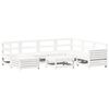 vidaXL Set Divani da Giardino 8 pz in Legno Massello di Pino Bianco