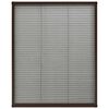 vidaXL Zanzariera Plissettata Finestre in Alluminio Marrone 80x100 cm