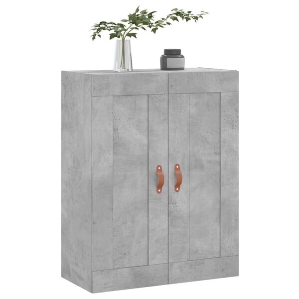 vidaXL Mobile a Parete Grigio Cemento 69,5x34x90 cm Legno Multistrato