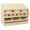 vidaXL Casetta Cova per Galline 3 Scomparti 93x40x65 cm Legno di Pino