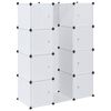 vidaXL Armadio Modulare con 9 Scomparti 109x36,5x143 cm Bianco