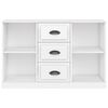 vidaXL Credenza Bianco Lucido 104,5x35,5x67,5 cm in Legno Multistrato