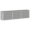 vidaXL Fioriera Grigio chiaro 290 x 50 x 75 cm Acciaio zincato