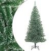 vidaXL Albero di Natale Artificiale con Neve Fioccata Verde 210 cm