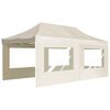vidaXL Gazebo Professionale Pieghevole Alluminio con Pareti 6x3m Crema