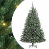 vidaXL Albero di Natale Artificiale con Rami Pieghevoli Verde 210 cm