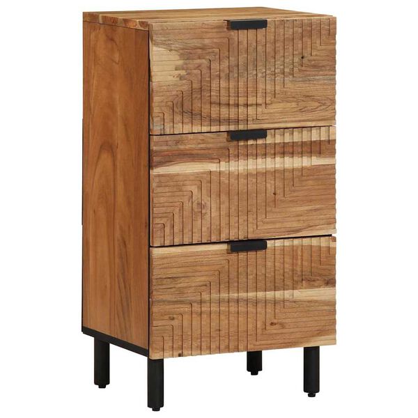 vidaXL Credenza Naturale 40 x 33,5 x 75 cm Legno di Acacia Massello