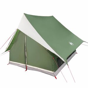 vidaXL Tenda Familiare con tetto Verde e Bianco 220 x 220 x 184 cm