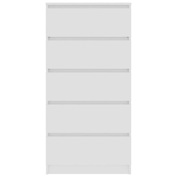 vidaXL Credenza con Cassetti Bianca 60x35x121 cm in Legno Multistrato