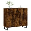 vidaXL Credenza Rovere Fumo 90x34x80 cm in Legno Multistrato