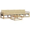 vidaXL Set di divani da esterno 5 pcs Bianco e Beige 79 x 79 x 37 cm
