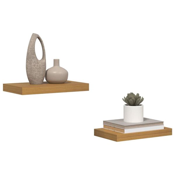 vidaXL Scaffale da parete 2 pcs Beige 40 x 23,5 x 4 cm