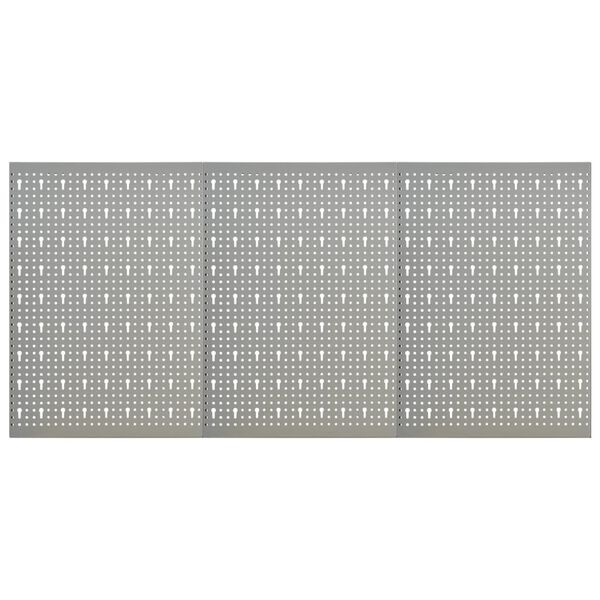 vidaXL Pannelli per Utensili a Parete 3 pz 40x58 cm Acciaio