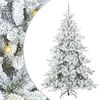 vidaXL Albero di Natale Artificiale con Rami Pieghevoli Bianco 240 cm