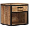 vidaXL Comodino 40x35x40 cm in Legno Massello di Mango