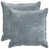 vidaXL Federa 2 pz HOUTEN Azzurro 80 x 80 cm Tessuto Chenille
