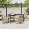 vidaXL Set da Pranzo per Giardino 5 pcs Beige polyrattan