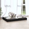 vidaXL Cuccia per Cani Nera 101,5x74x9 cm in Legno Massello di Pino