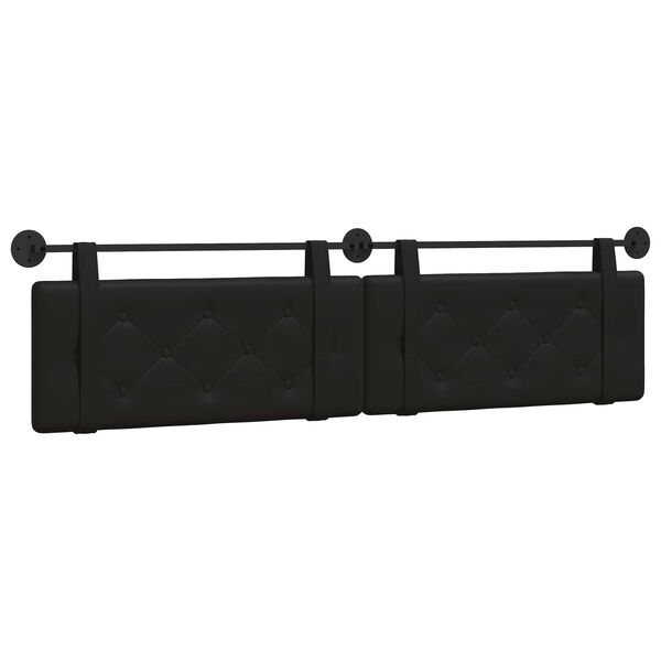 vidaXL Testata appesa Nero 210 x 55 x 5 cm Pelle Sintetica