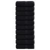 vidaXL Asciugamani per Ospiti SOLUND 10 pz Neri 30x50 cm 600 g/m&sup2;