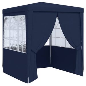 vidaXL Gazebo Professionale con Pareti 2,5x2,5 m Blu 90 g/m²