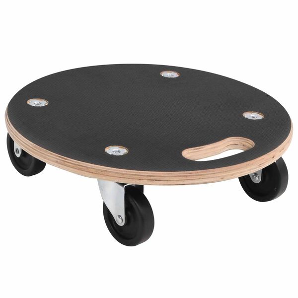 vidaXL Carrello di Trasporto 6 pcs Grigio Legno compensato