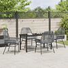 vidaXL Set da Pranzo per Giardino con cuscino 5 pcs Grigio polyrattan