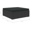 vidaXL Set Divani da Giardino 6 pz con Cuscini in Polyrattan Nero