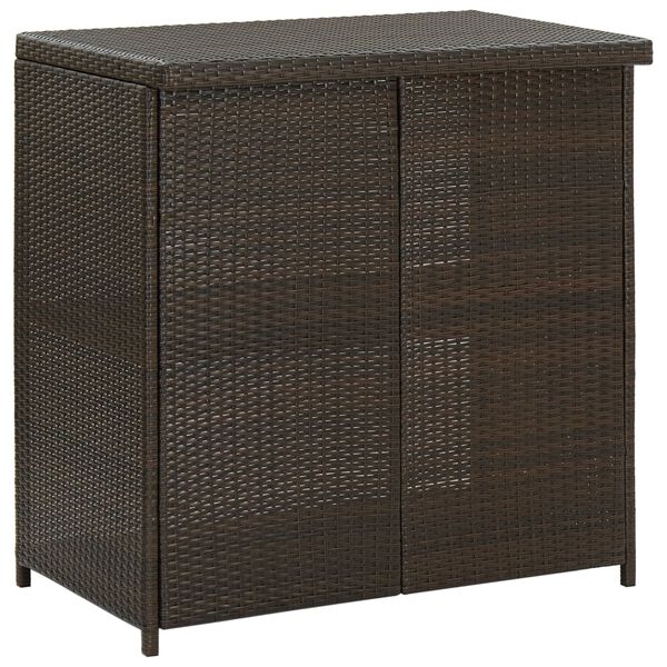 vidaXL Set da Bar 3 pz in Polyrattan Marrone