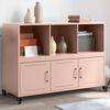 vidaXL Credenza Rosa 100,5x39x72 cm in Acciaio