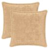 vidaXL Federa 2 pz HOUTEN Crema 40 x 40 cm Pelliccia di Coniglio Finta
