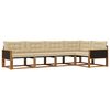 vidaXL Set di divani da esterno 5 pz Naturale e Beige