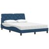 vidaXL Letto con Materasso Blu 140x190 cm in Tessuto
