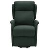vidaXL Poltrona Alzapersona Massaggiante Verde Scuro Tessuto
