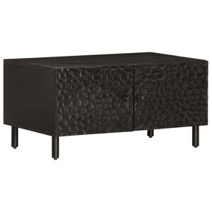 vidaXL Tavolino da Salotto Nero 80x50x40 cm in Legno Massello di Mango