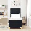 vidaXL Letto a molle con materasso Nero 80 x 200 cm Tessuto