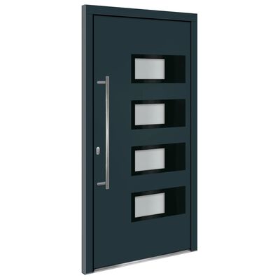 vidaXL Porta Ingresso Antracite 110x210 cm in Alluminio e PVC