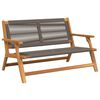 vidaXL Panca da giardino relax Grigio Legno di Acacia Massello