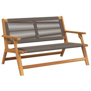 vidaXL Panca da giardino relax Grigio Legno di Acacia Massello