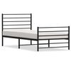 vidaXL Giroletto con Testiera e Pediera Metallo Nero 107x203 cm