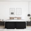 vidaXL Struttura del letto con materasso Nero 180 x 200 cm Tessuto